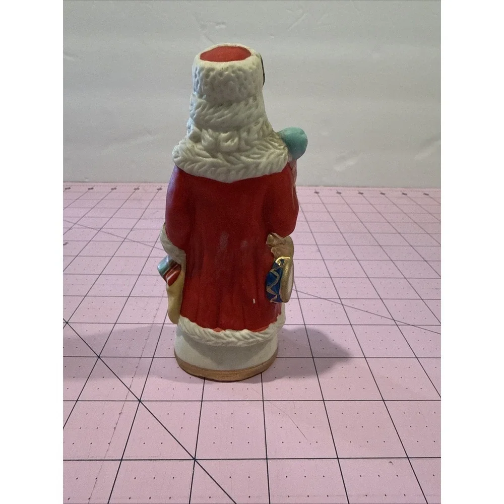 Vintage 1908 Belgium Old World Santa Hand-Painted Ceramic Figurine Christmas‎